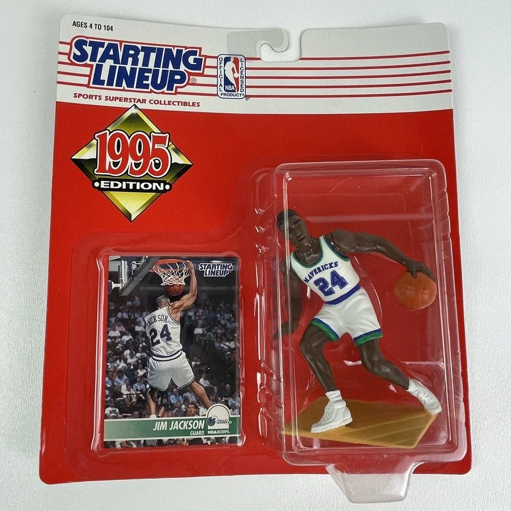 NBA Starting Lineup SLU Jim Jackson Action Figure Dallas Mavericks 1995